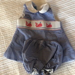 Anavini Handsmocked Top and Bloomers